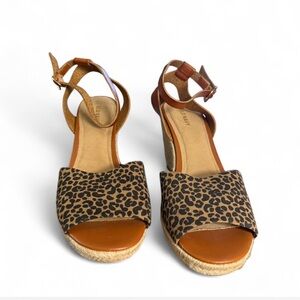 Old Navy Leopard Print Espadrille Wedge Sandals – Size 10
